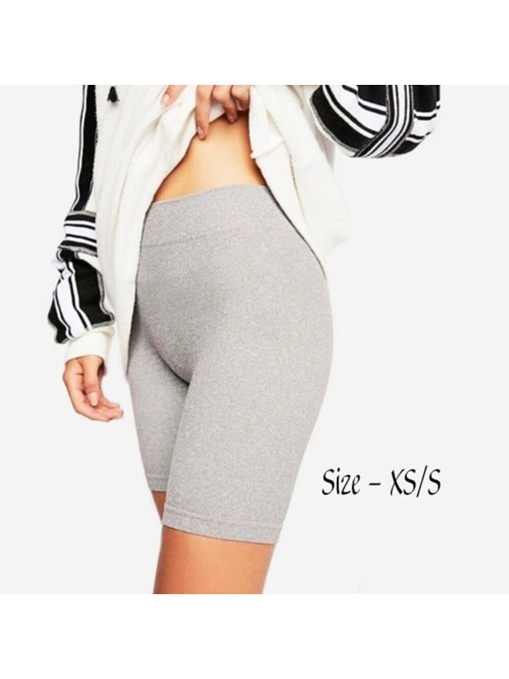 Free People Woman's Shorts Seamless Bike Shorts XS/S Gray